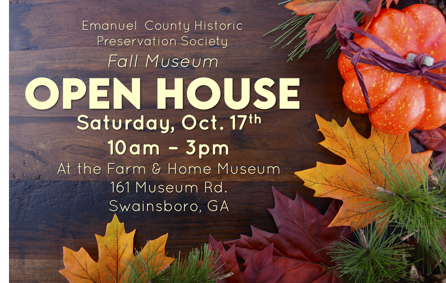 Historic Museum Open House Fall 20